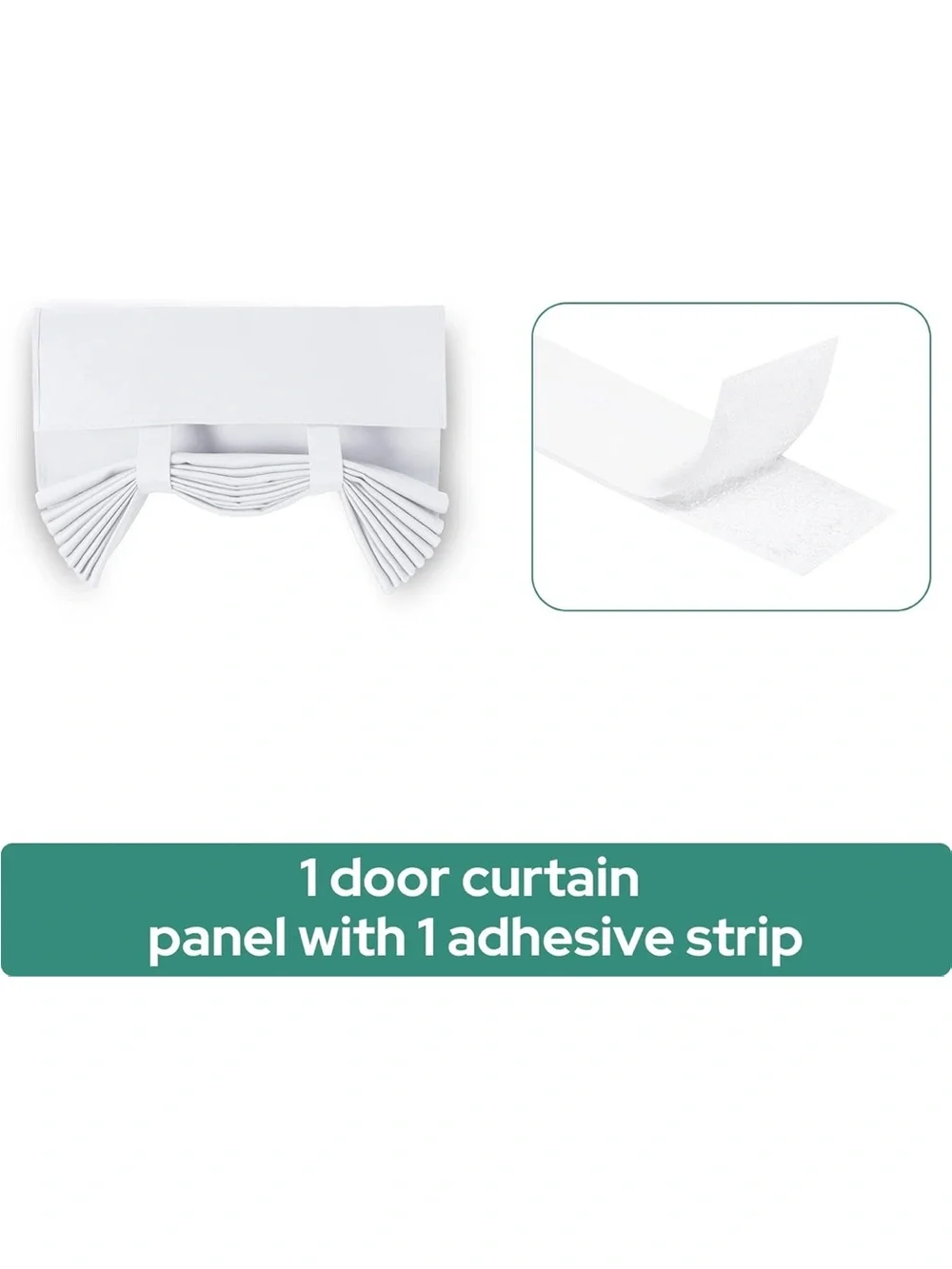 HOMEIDEAS Pure White French Door Curtain Panel 26” x 68” New